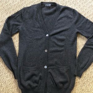 Dolce & Gabana grey/black wool cardigan